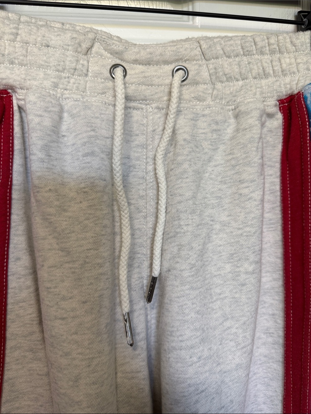 Free people FP Movement floral striped sweatpants Like New Sz L blue red white - Picture 4 of 9